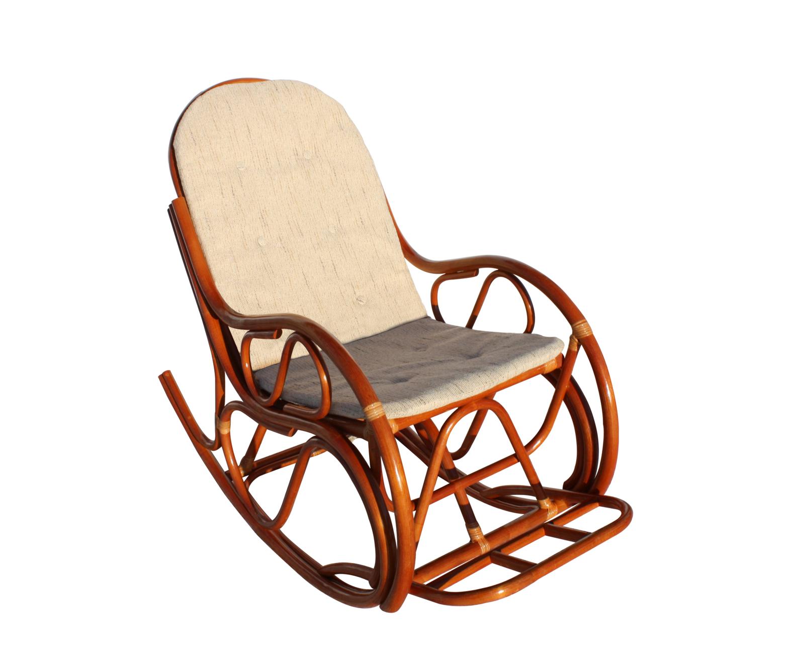 Кресло-качалка с подножкой 05-17 (коньячное)